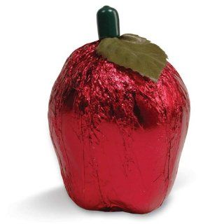 Novelty Gourmet Foil Wrapped Chocolate Fruit Red Apple  Grocery & Gourmet Food