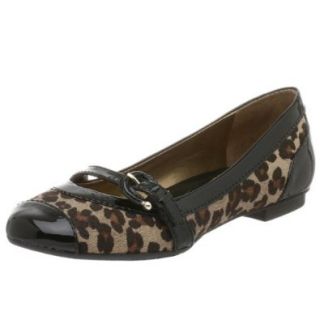 Arturo Chiang Women's Geanna Mary Jane Flat,Leopard/Black,10 M Shoes