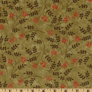44'' Wide Moda Adoring Berries Holly Fabric By The Yard