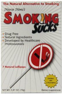 Three Lollies Smoking Sucks All Natural Lollipops for Cigarette Cravings and Cessation, 7 Count  Suckers And Lollipops  Grocery & Gourmet Food