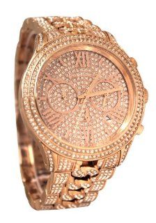 Michael Kors #MK5900 Women's Lindley Rose Golden Stainless Steel Chronograph Glitz Watch at  Women's Watch store.