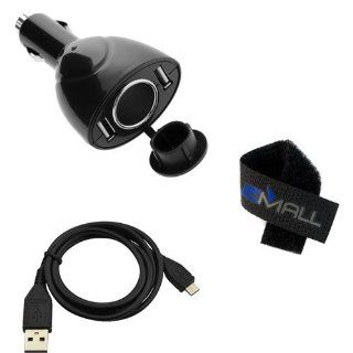 BIRUGEAR Black 2 Port USB Car Charger Vehicle Power Adapter with Extra Socket + 3FT Sync USB Data Cable + Black Cable Tie for Nokia Lumia 1029, Lumia 620, Lumia 925, Lumia 928, Lumia 521 Cell Phones & Accessories