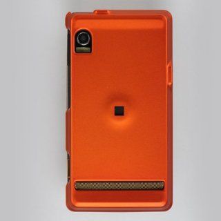 Motorola Droid A855 Rubber Snap On Cover Case (Orange) Cell Phones & Accessories
