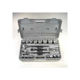 Pit Bull CHIS621 Pit Bull CHIS621 3/4 Inch Socket Set with Blow Case, 21 Piece   Adjustable Wrenches  