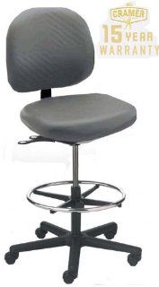 Cramer TPLM4 Triton Plus Large Back Mid Height Drafting Chair with 350 lb. Capacity  Office Furniture 