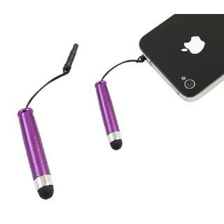 iTALKonline PURPLE Premium MINI Captive Touch Tip Stylus Pen with Rubber Tip and 3.5mm headset Jack Adapter for Pantech Breakout Cell Phones & Accessories