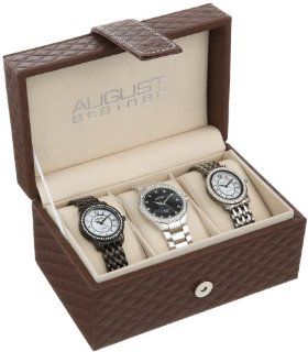 August Steiner Women's AS8063BK Dazzling Diamond Swiss Quartz 3 Watch Set at  Women's Watch store.