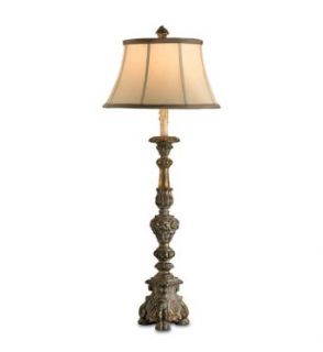 Currey and Company 6656 Cavendish Table Lamp with Cream Silk Shades, Smoke Bronze    
