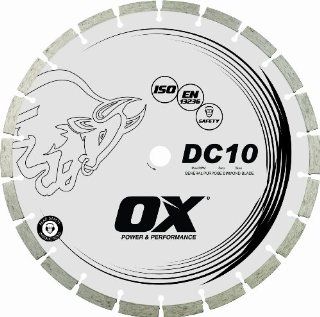 OX OX DC10 10 Standard General Purpose 10 Inch Diamond Blade, 3/8 Inch Segment Height, DM 7/8 Inch 5/8 Inch bore    