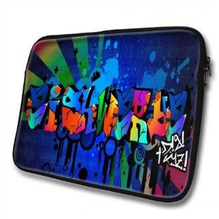 "Graffiti Names" designed for Aishwarya, Designer 14''   39x31cm, Black Waterproof Neoprene Zipped Laptop Sleeve / Case / Pouch. Cell Phones & Accessories