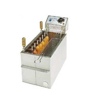 Gold Medal 8047D Small Fryer w/ 30 lb Oil Capacity & 6 Position Clip Assembly, Each   Kitchen Products
