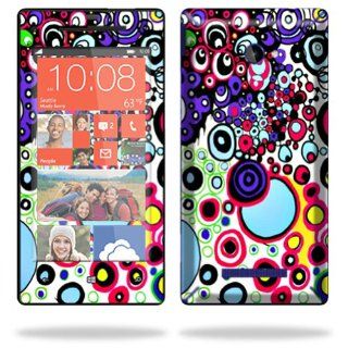 MightySkins Protective Skin Decal Cover for HTC Windows Phone 8X Cell Phone Sticker Skins Circle Explosion Cell Phones & Accessories
