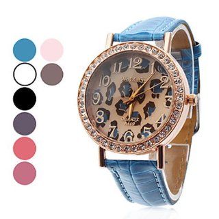 Tanboo Women's Leopard Design PU Analog Quartz Wrist Watch (Assorted Colors) Watches
