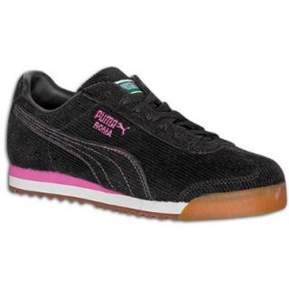 Puma Women's Roma Corduroy ( sz. 13.0, Black/Pink ) Shoes