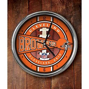Cleveland Browns Chrome Clock