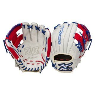 Mizuno MVP Prime Special Edition GMVP1177P SE 11.75" Baseball Infield Glove   Silver/Red/Royal (Right Handed Throw)  Sports & Outdoors
