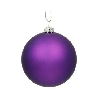 Matte Purple Passion Shatterproof Christmas Ornament 4" (100mm)   Christmas Ball Ornaments