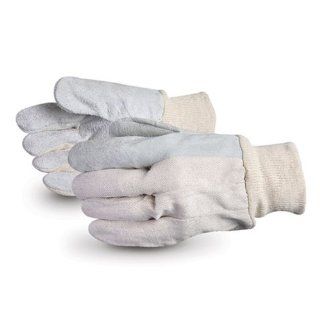 Superior 630Ki Economy Leather Palm Glove with Knitwrist Cuff, Work, Mens (Pack of 1 Dozen)