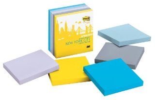 Post it Super Sticky Notes, Colors of the World Collection, 3 in x 3 in, New York (654 5SSNY) 
