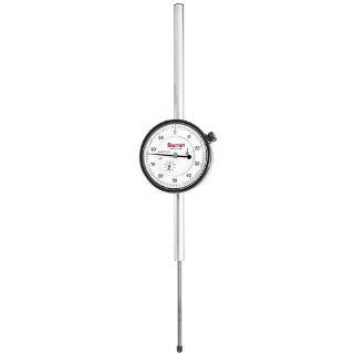 Starrett 655 3041J Dial Indicator, 3.000 Inch Measuring Range, .001 Inch Graduation, 0 100 Dial Reading, AGD Group 3, Jeweled Bearings, Lug On Center Back Dial Calipers