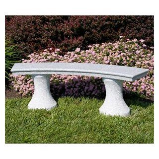 Polished Gray Granite Arched Bench  Workbenches  Patio, Lawn & Garden