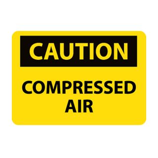 Nmc Osha Compliant Vinyl Caution Signs   14X10   Caution Compressed Air