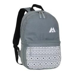 Everest Printed Pattern Backpack Dark Grey