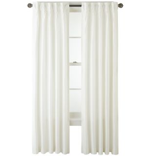 ROYAL VELVET Supreme Pinch Pleat/Back Tab Thermal Curtain Panel, Cream