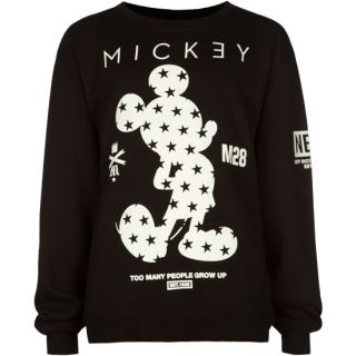 Disney Collection Mickey Clean Boys Sweatshirt Black In Sizes X Large, Lar
