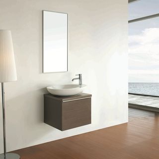 Bellaterra Home Bellaterra Home 22 inch Single Bathroom Wood Vanity With Mirror Brown Size Single Vanities