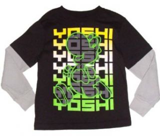 Super Mario Yoshi Boys Long Sleeve T shirt (XS (4/5)) Clothing