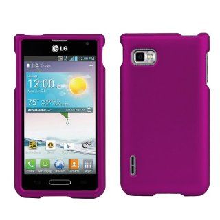LG Optimus F3 P659/MS659 Protex Purple Rubber Feel Cell Phones & Accessories