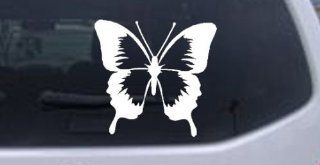 Butterfly Butterflies Car Window Wall Laptop Decal Sticker    White 6in X 6.3in Automotive
