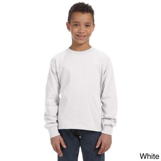 Fruit Of The Loom Fruit Of The Loom Youth Heavy Cotton Hd Long Sleeve T shirt White Size L (14 16)