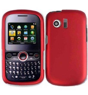 Red Hard Case Cover for Huawei Pillar Pinnacle M615 M635 Cell Phones & Accessories