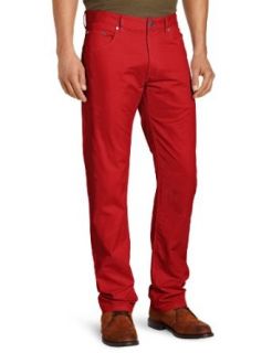 Faconnable Men's Five Pocket Cotton Jean, Red, 32 Regular at  Mens Clothing store