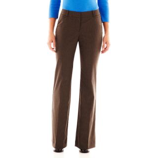 Worthington Curvy Essential Trouser Pants, Brown, Womens