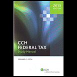 CCH Federal Tax Study Manual 2013