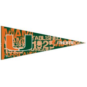 Miami Hurricanes Wincraft 12x30in Pennant