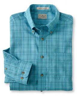 Wrinkle Resistant Twill Sport Shirt, Traditional Fit Windowpane