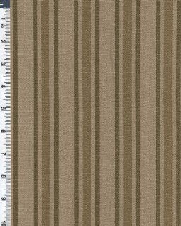 Decorator Linen Canvas Vertical Stripe Print Fabric By the Yard, Desert Khaki 637