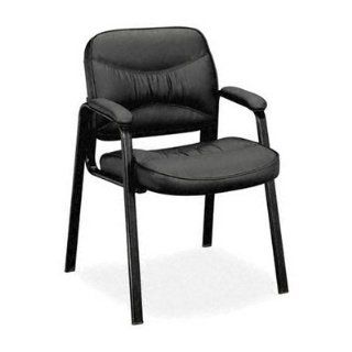 VL640 Series Leather Guest Leg Base Chair, Black  Other Products  