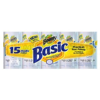 Bounty Basic Paper Towels, 15 Rolls, White, 60 One Ply Sheets Per Roll Health & Personal Care