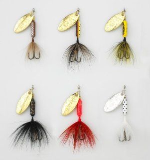 Yakima Rooster Tail Trophy Bait Pack   Six assorted colors  Fishing Spinners And Spinnerbaits  Sports & Outdoors