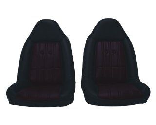 Acme U210 P667 Front Black Velour with Black Vinyl Bucket Seat Upholstery Automotive