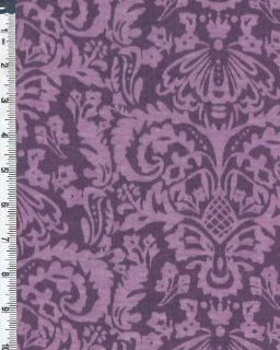 Stretch Burnout Jersey Knit Damask Flourish Pattern Fabric By the Yard, Beige 643