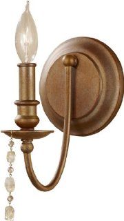 Murray Feiss WB1593RUS Aura 1 Light Wall Sconce, Rustic Silver    