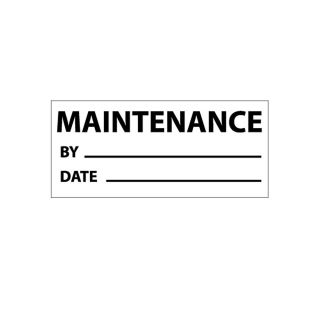 Nmc Write On Inspection Labels   2.25X1   Maintenance By___ Date___   Black
