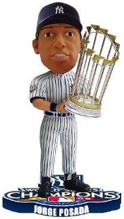 MLB New York Yankees Jorge Posada #20 2009 World Series Champions Bobble Head  Sports Fan Bobble Head Toy Figures  Sports & Outdoors