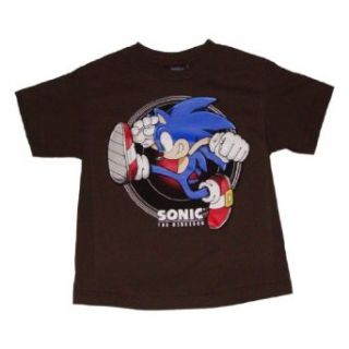 Sonic the Hedgehog Sonic Sprint Boys T shirt (S (4), Brown) Clothing